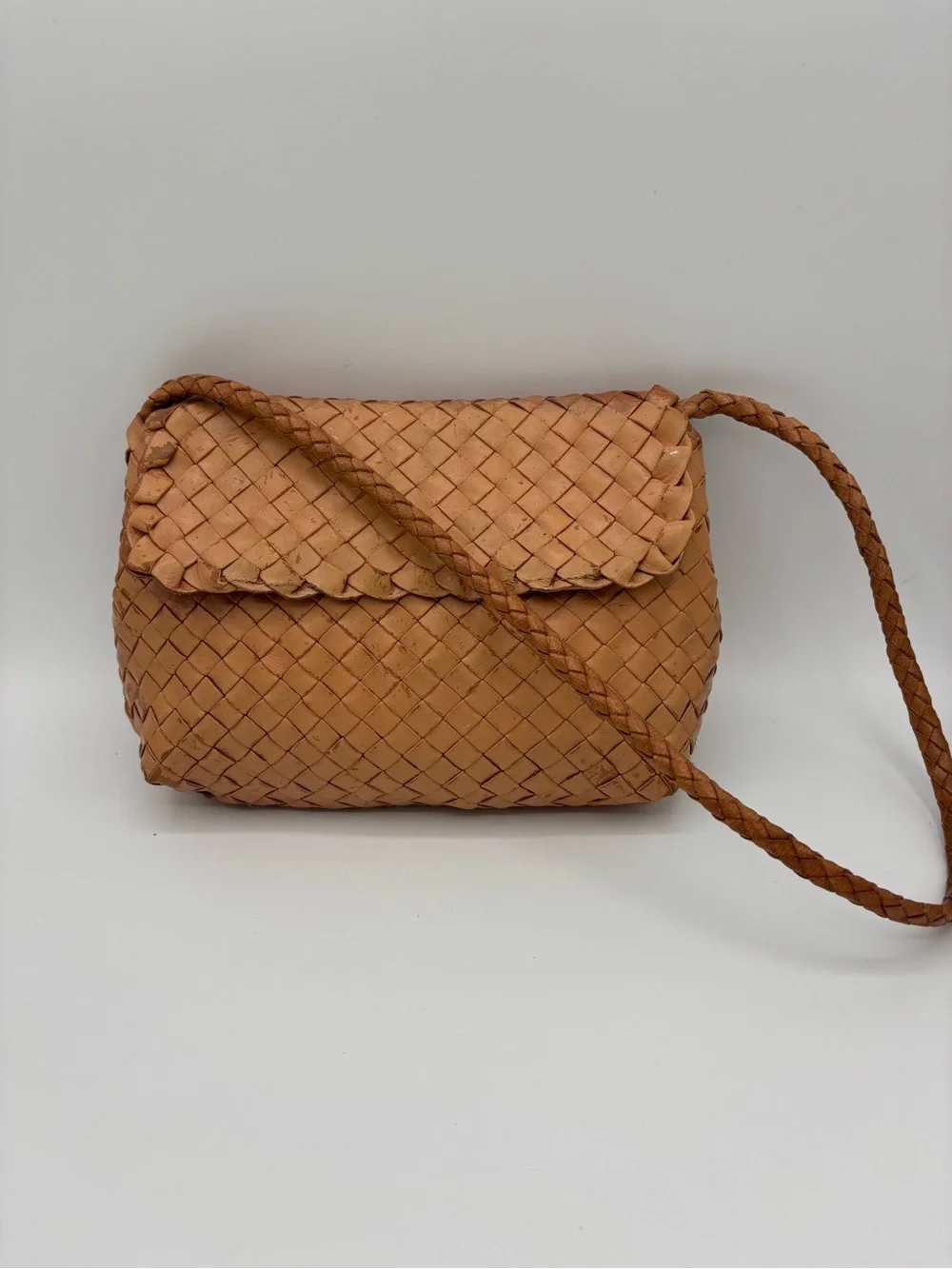 Loeffler Randall Woven Leather Shoulder Bag - Camel - Picture 1 of 5